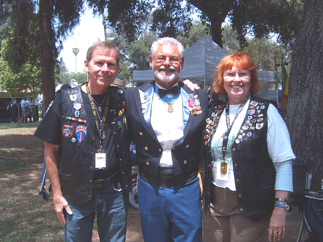 (L-R) Gary Denitto, Medal of Honor recipient, Vietnam War
Jon R. Cavaiani, Staff Sergeant, U.S. Army, Sharon Denitto, Redlands and Fontana, California