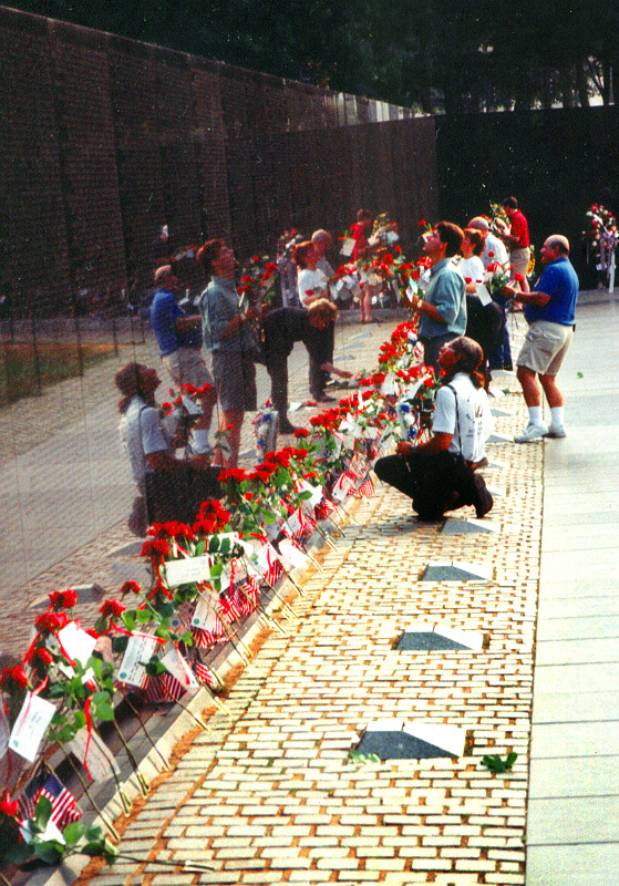 Fathers Day roses at the Memorial 1994