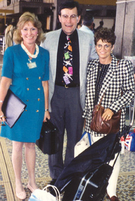 Sharon Denitto, Jerry Driscoll and Sharon Driscoll, 1993 visit with us At the American Embassy, Dakar Senegal, West Africa