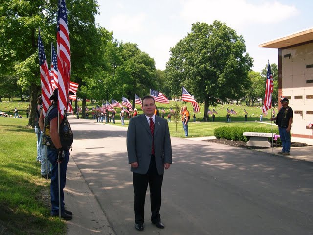 John in Kansas before the ceremony - click to enlarge